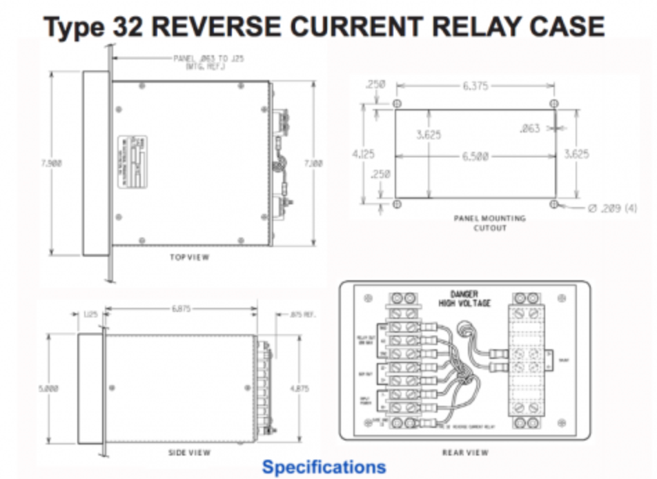 Type 32 Reverse Current Relay
