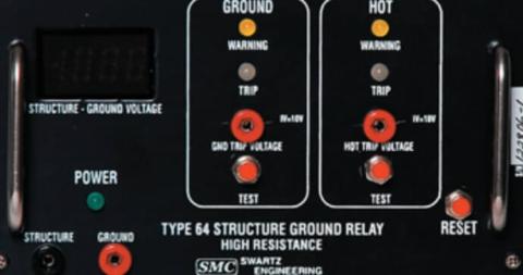 High resistance structure ground relays